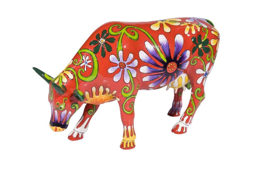 Nieuw Cow Parade koe Flower Lover large gratis verzending., Ophalen of Verzenden, Beeld
