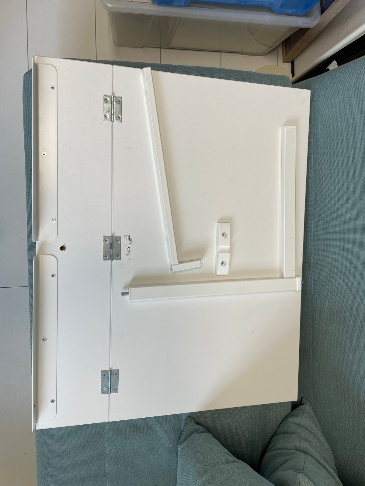 IKEA NORBERG Klaptafel voor wandmontage, wit, 74x60 cm, Ophalen, Tot twee personen, 50 tot 100 cm, Zo goed als nieuw