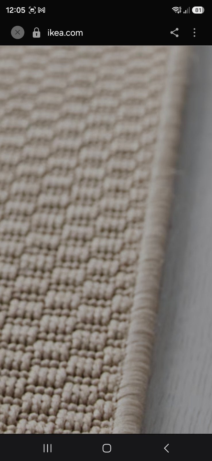IKEA Morum Vloerkleed - Nieuw, Huis en Inrichting, Beige, 150 tot 200 cm, Ophalen of Verzenden, Rechthoekig