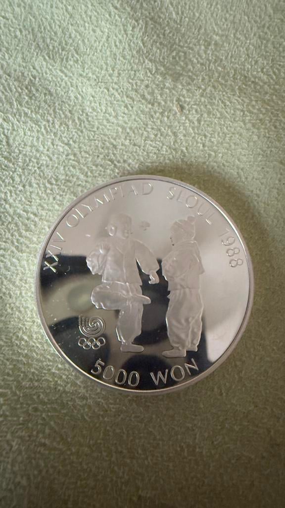 SOUTH KOREA Seoul 1988 OLYMPICS Jegi Chagi, Postzegels en Munten, Verzenden, Zilver