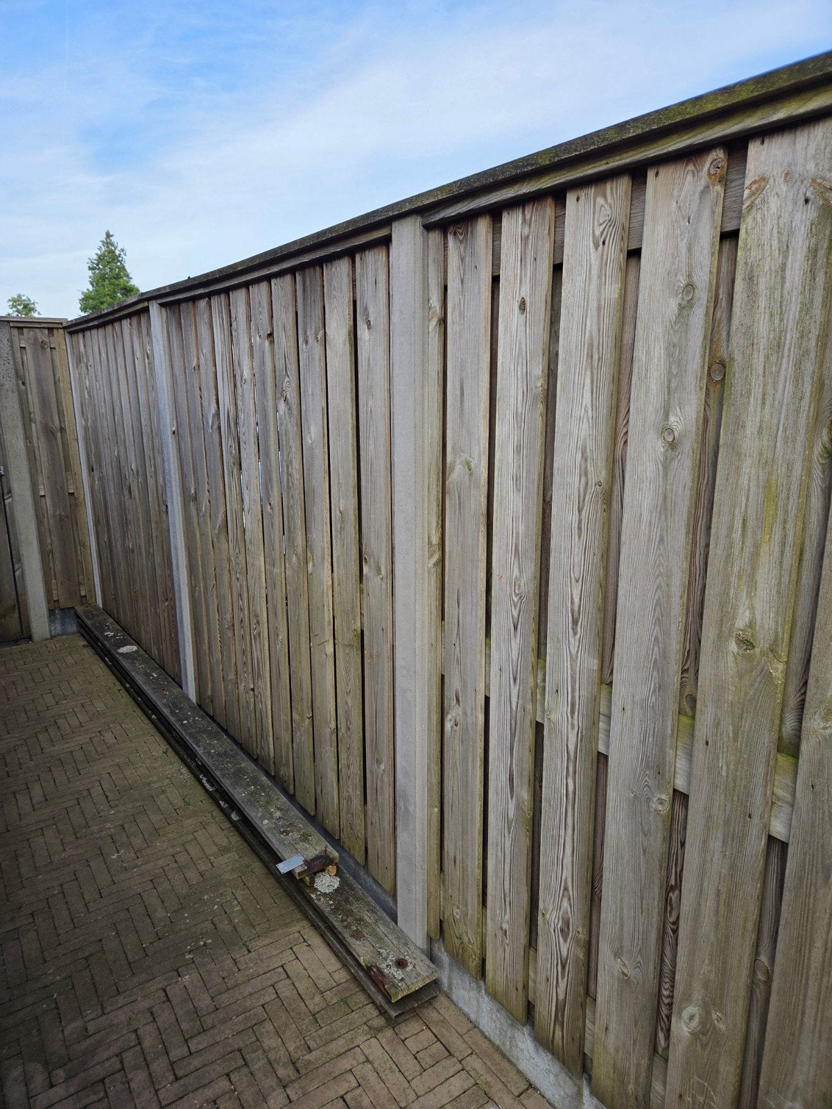 Houten schuttingdelen en palen, Tuin en Terras, Schuttingen, Ophalen, Minder dan 3 meter, Hout, 1 tot 2 meter