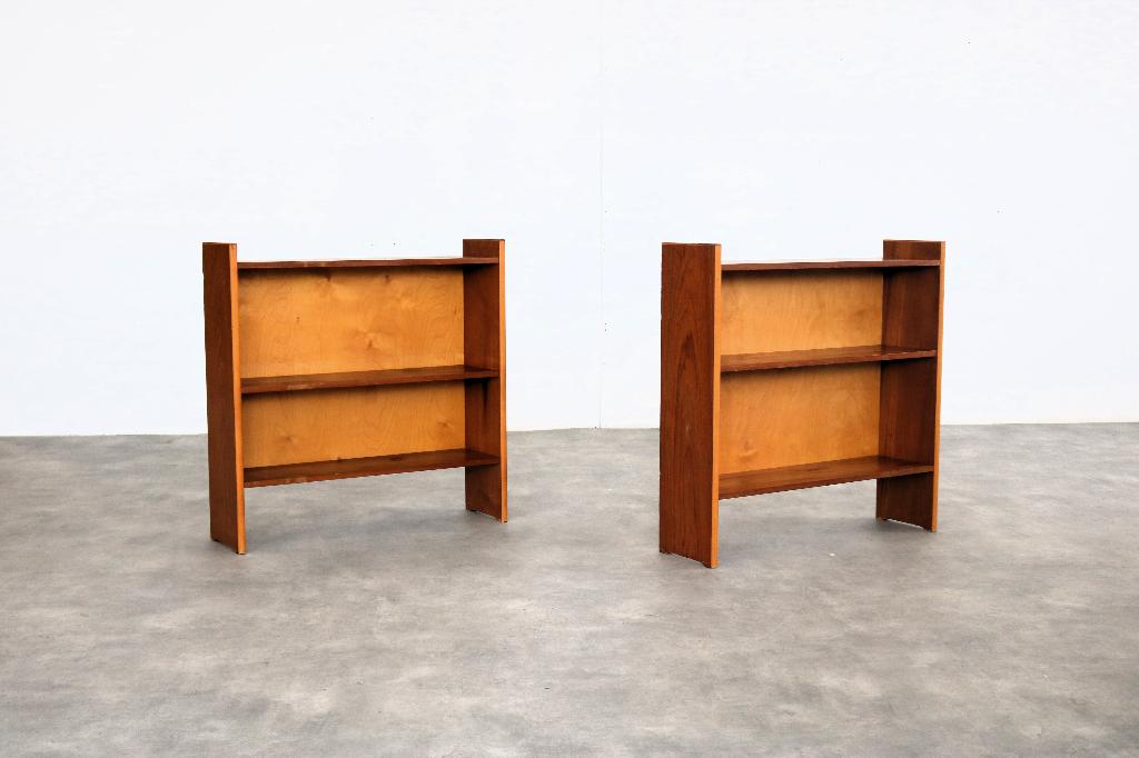 vintage boekenkastjes | kastjes | teak | jaren 60, Huis en Inrichting, Kasten | Boekenkasten, Met plank(en), Gebruikt, ., Teakhout