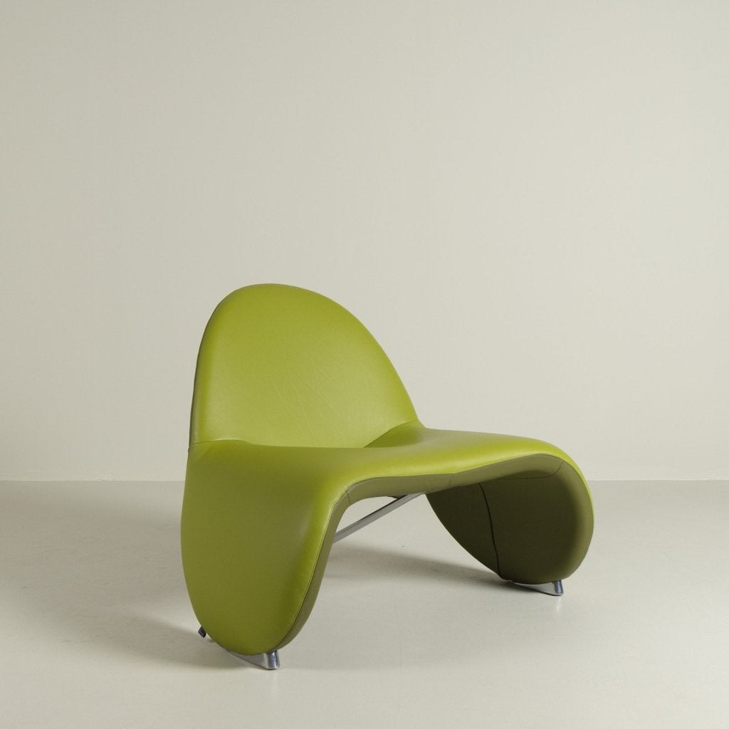 Leolux Sella Fauteuil Groen Leer, Leolux, Niet ingevuld, Niet ingevuld