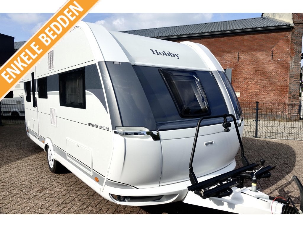 Hobby Excellent Edition 495 UL 24 Mover Luifel Fietsrek Vol, Rondzit, Hobby, Schokbreker, Bedrijf