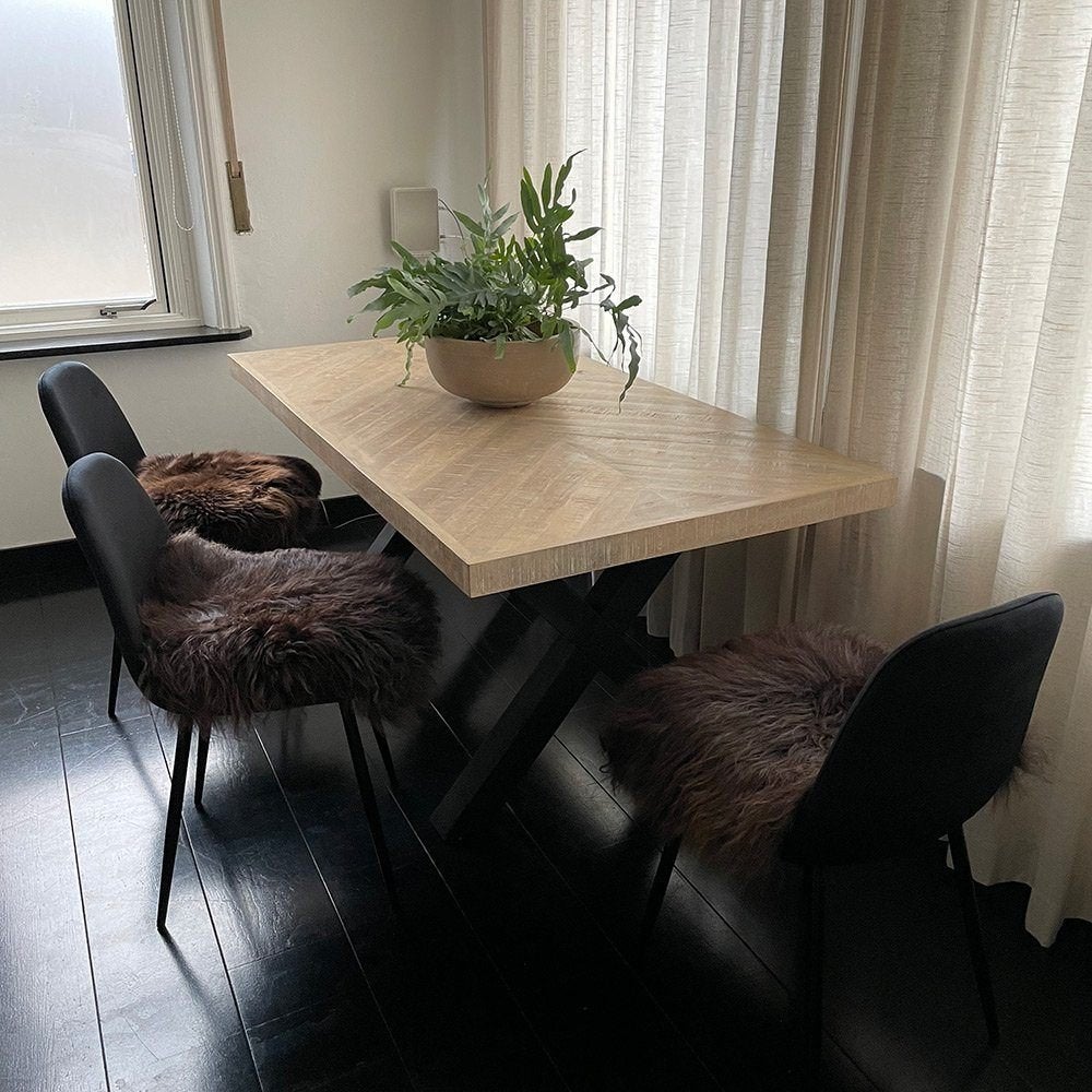 Schapenvacht stoelkussen bruin 40x40cm | Lederstore, Overige merken, Bruin, Inclusief binnenkussen, Vierkant
