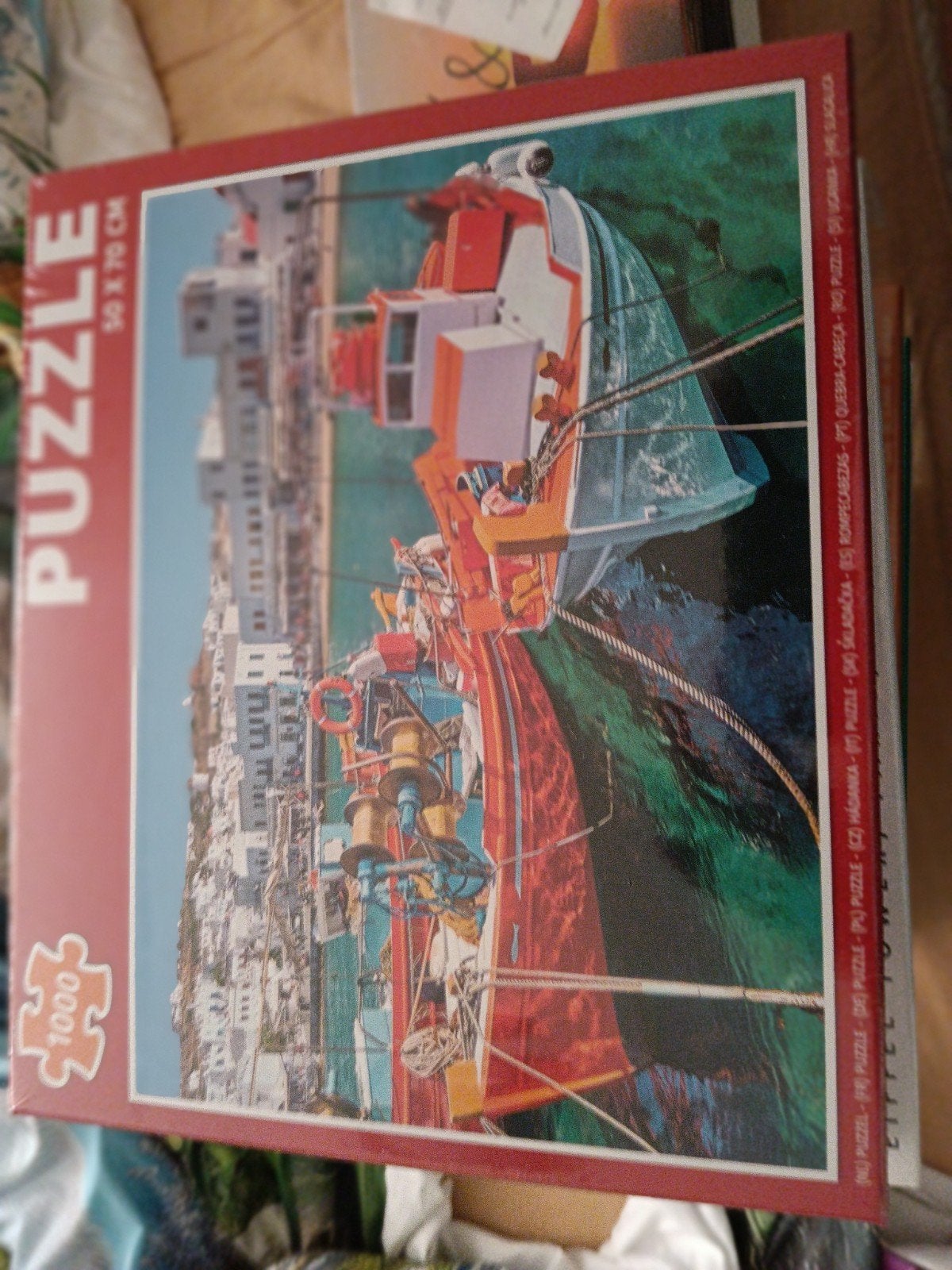 Legpuzzel 1000 stukjes - Haven met boten, Ophalen, 500 t/m 1500 stukjes, Nieuw, Legpuzzel