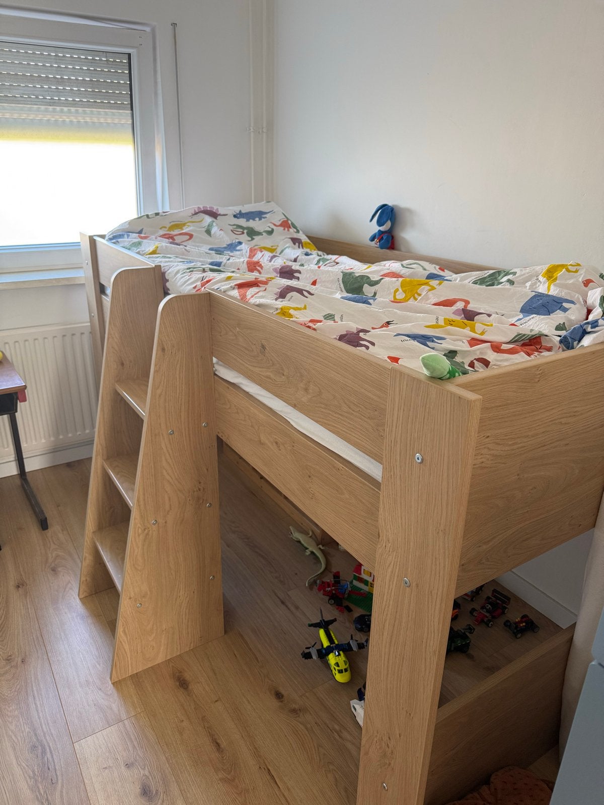 Halfhoogslaper van hout - Ideaal voor kleine kamers, Ophalen, Gebruikt, 90 cm, Eenpersoons
