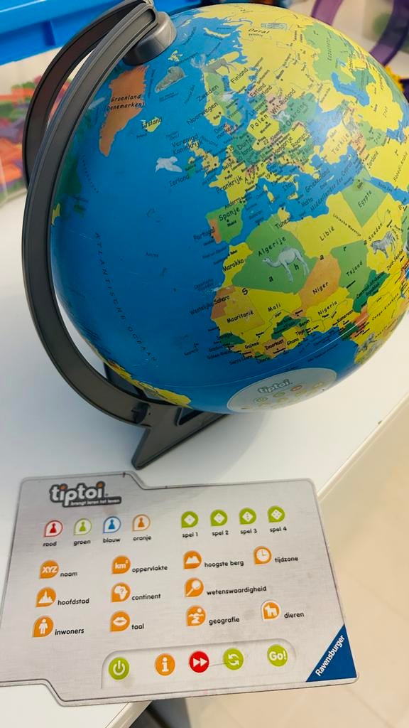 Complete Tiptoi Set: Globe, Reisraadsels & Pen met doos, Ophalen, Gebruikt, Ontdekken, Met geluid