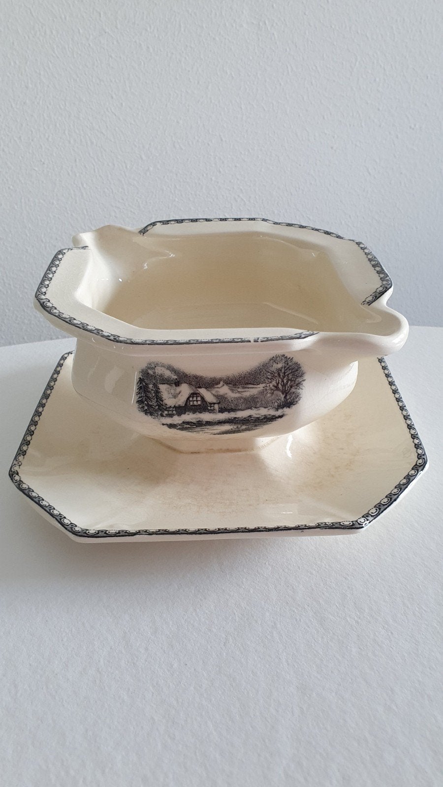 Sauskom Landschap Société Céramique Maestricht, Antiek en Kunst, Antiek | Servies los, Ophalen of Verzenden