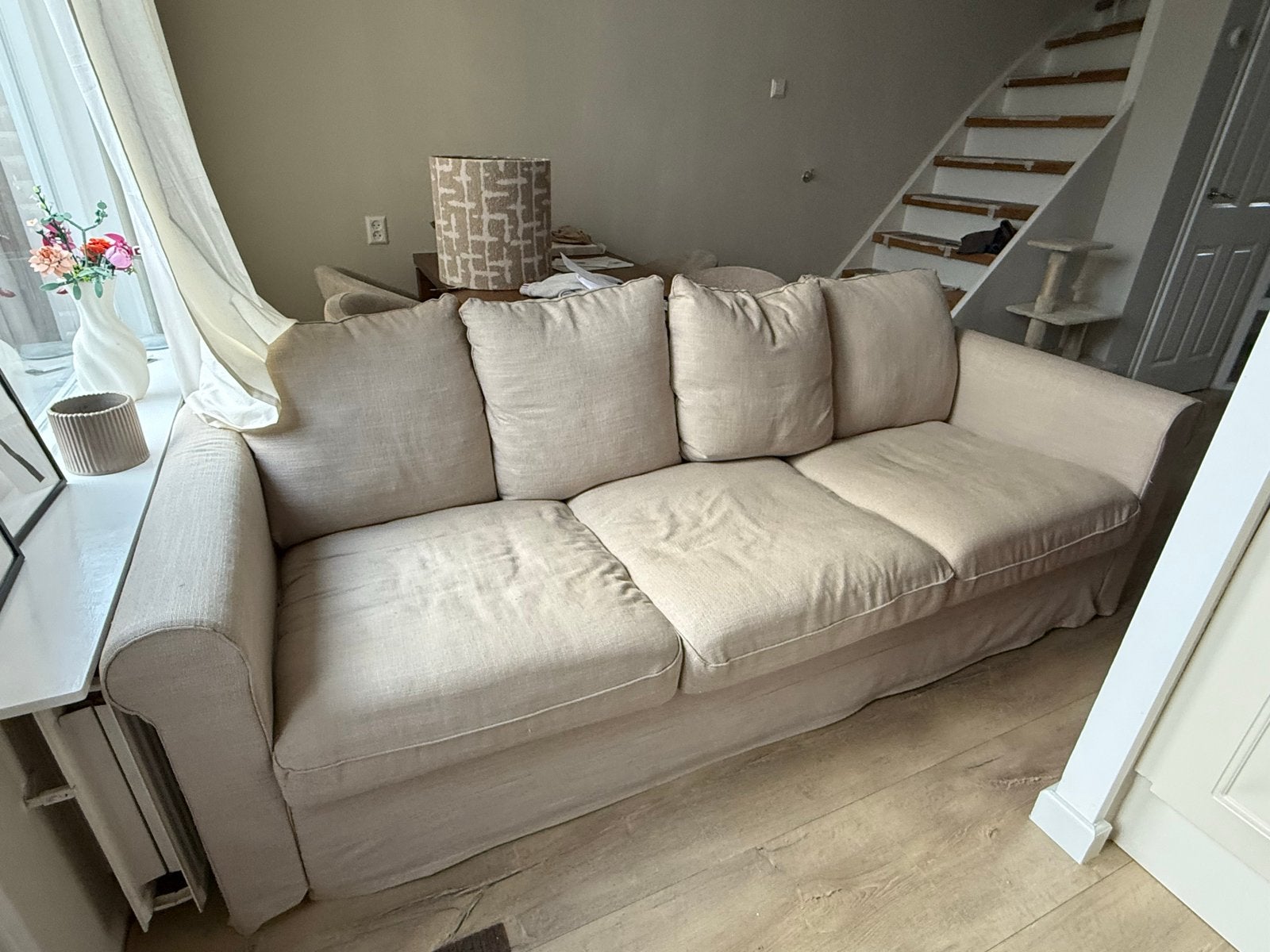 GRATIS - IKEA Ektorp 3-zits bank, Huis en Inrichting, Ophalen, Gebruikt, Driepersoons, 75 tot 100 cm