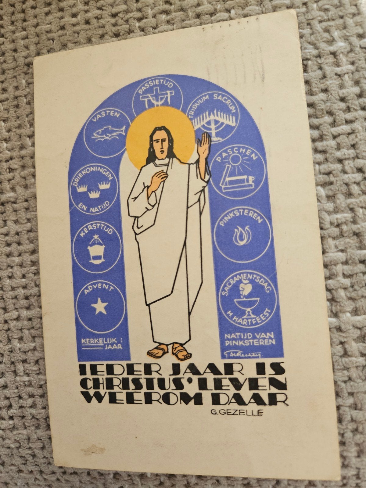 Religieus Thema, Verzamelen, Ophalen of Verzenden, 1920 tot 1940, Gelopen, West-Vlaanderen