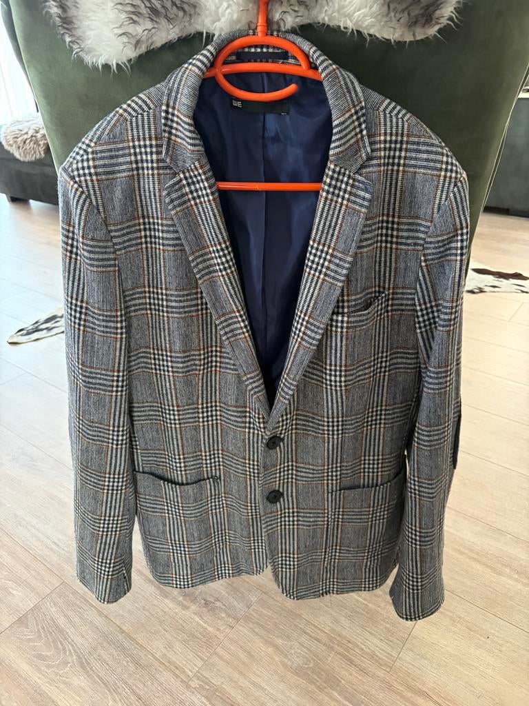 Stijlvolle Colbert Maat M met Ruitpatroon en Elleboogstukken, Kleding | Dames, Jasjes, Kostuums en Pakken, Ophalen of Verzenden