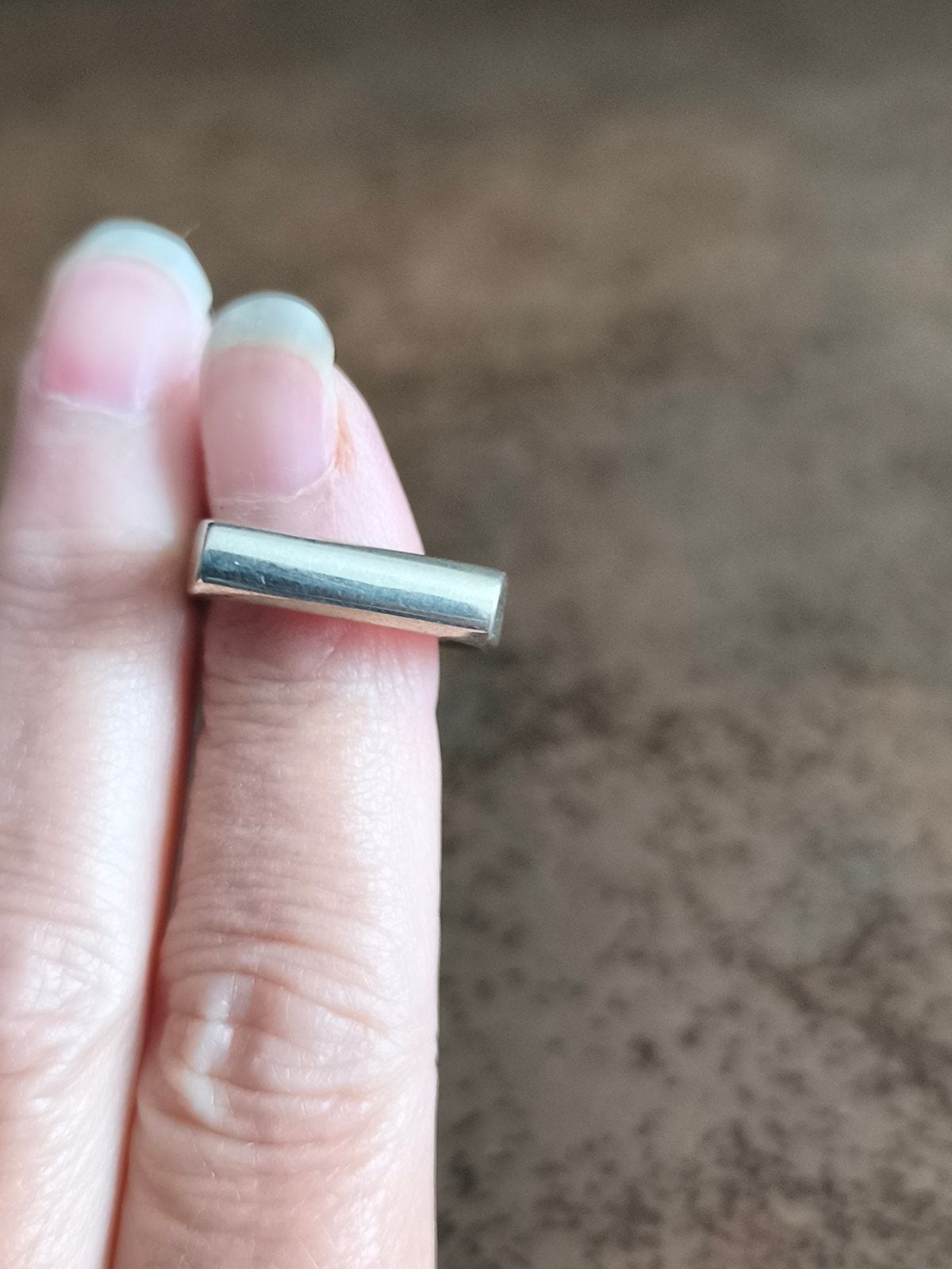 Moderne zilveren ring, maat 19, 19 tot 20, Ophalen of Verzenden, Dame, Zilver