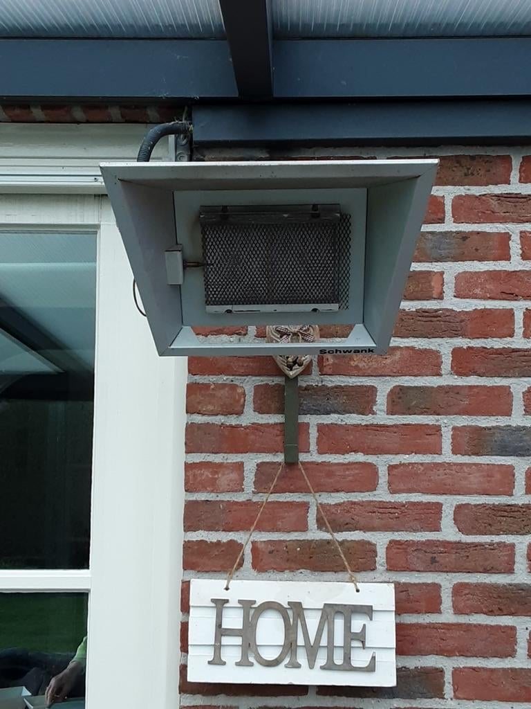 Z.G.A.N. Schwank terrasverwarming op aardgas, Tuin en Terras, Terrasverwarmers, Ophalen, Zo goed als nieuw, Gas, Wand