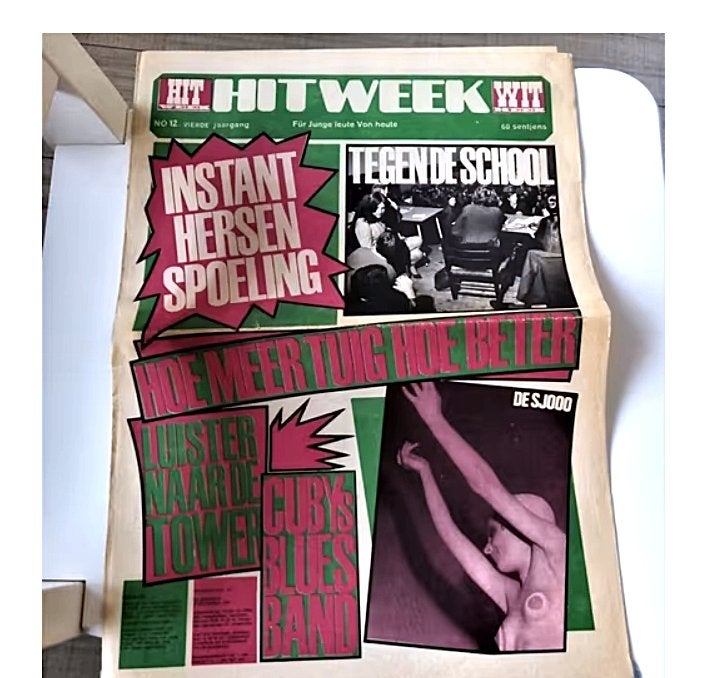 Hitweek #12 (1968) - Cuby & blizzards, Boeken, Ophalen of Verzenden, Gelezen, Muziek, Film of Tv