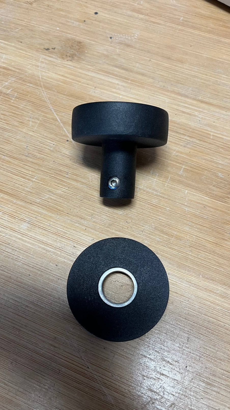 Ten Hulscher vaste deur knop 52X16MM zwart, Ophalen of Verzenden, Zo goed als nieuw, Overige materialen, Klink of Kruk