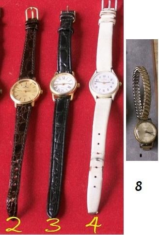 4 verschillende Dames horloge met horlogebandje, Ophalen of Verzenden, Gebruikt, Leer, Overige merken