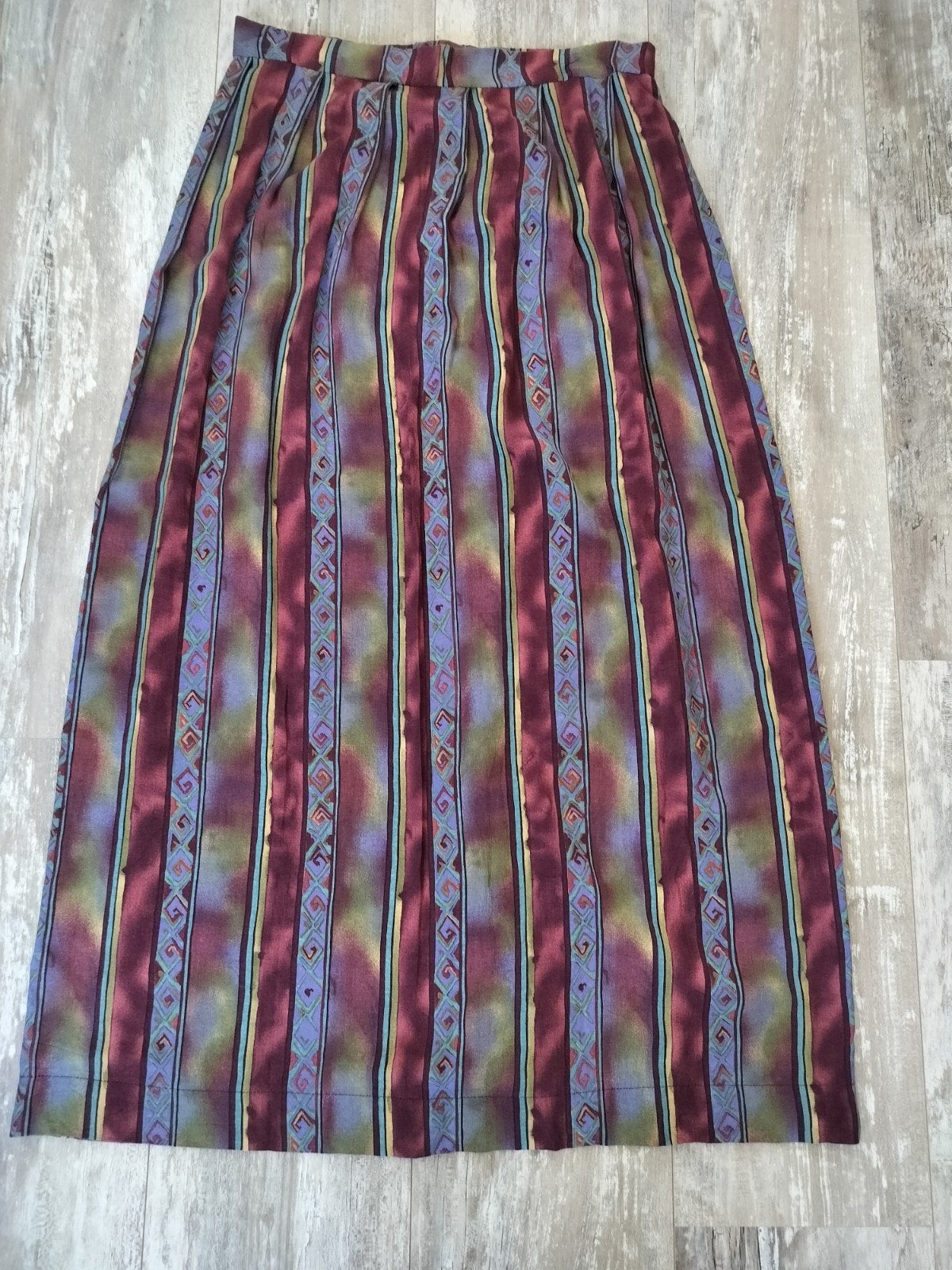 Vintage maxi rok, Kleding | Dames, Rokken, Ophalen of Verzenden, Zo goed als nieuw, Blauw, Onder de knie