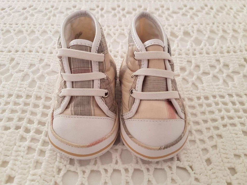 Burberry Baby ruitjes schoenen 17, Kinderen en Baby's, Ophalen, Zo goed als nieuw, Jongetje of Meisje, Schoentjes