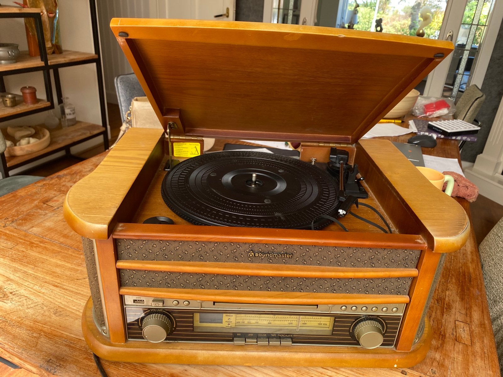 Vintage uitgevoerde soundmaster, Gebruikt, USB-aansluiting, Platenspeler, Ophalen