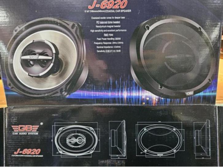 GB audio autospeaker 6x9 380watt / 70watt rms, Niet ingevuld, Niet ingevuld, Nieuw, Ophalen of Verzenden