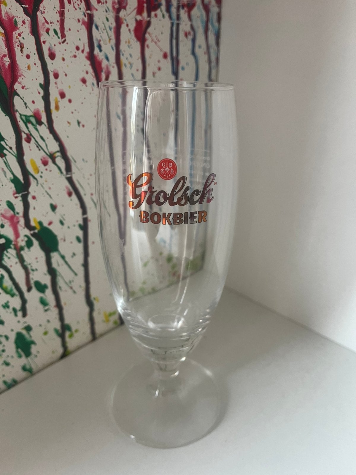 Grolsch bokbier glazen set van 6 glazen, Ophalen of Verzenden, Zo goed als nieuw, Glas of Glazen, Grolsch