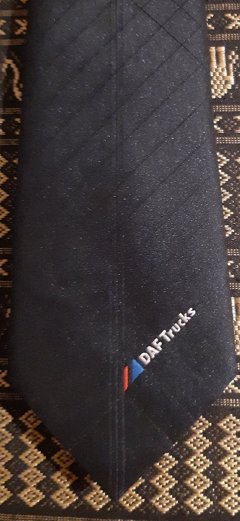 DAF Trucks vrachtwagen bedrijf stropdas blauw, Ophalen of Verzenden, Nieuw, Gebruiksvoorwerp