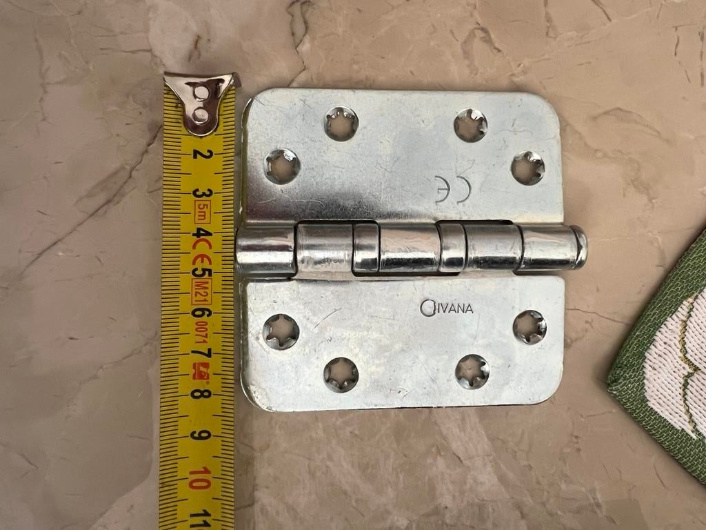Stevige rvs deurscharnieren 16x 8,5x8,5cm, Ophalen of Verzenden, Zo goed als nieuw, Rvs, Klink of Kruk