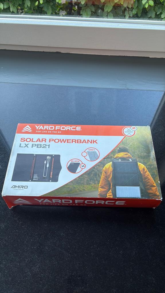 Yardforce solar powerbank, Telecommunicatie, Powerbanks, Ophalen of Verzenden, Nieuw