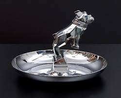 Chromen asbak Mack truck bullterier pitbull vintage reclame, Ophalen of Verzenden, Gebruikt, Gebruiksvoorwerp