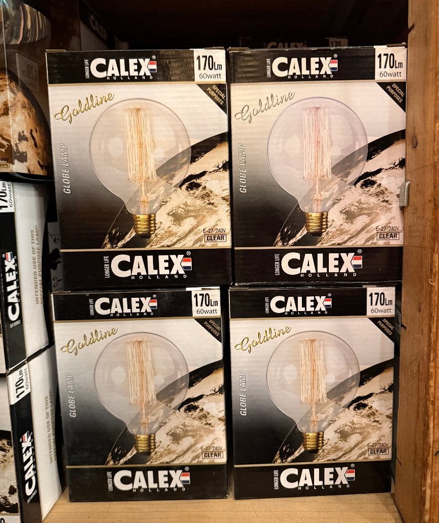 50x NIEUW Calex gloeilampen G125 clear - 60W, 60 watt of meer, Nieuw, E27 (groot), Verzenden