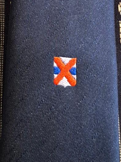 Voorhout Gemeente stropdas 1000 jaar 988-1988, Kleding | Heren, Stropdassen, Ophalen of Verzenden, Nieuw, Blauw