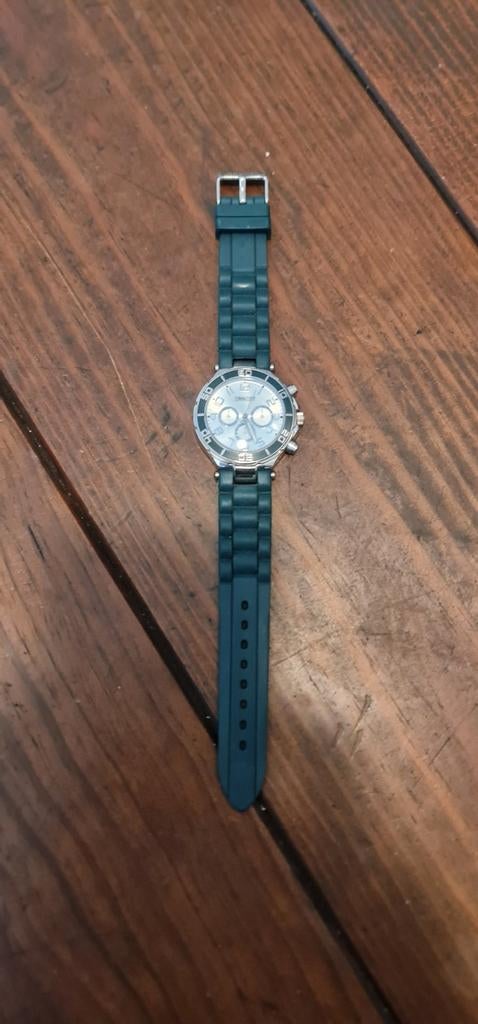 Ernest Herenhorloge met Donkergroene Siliconen Band, Ophalen of Verzenden