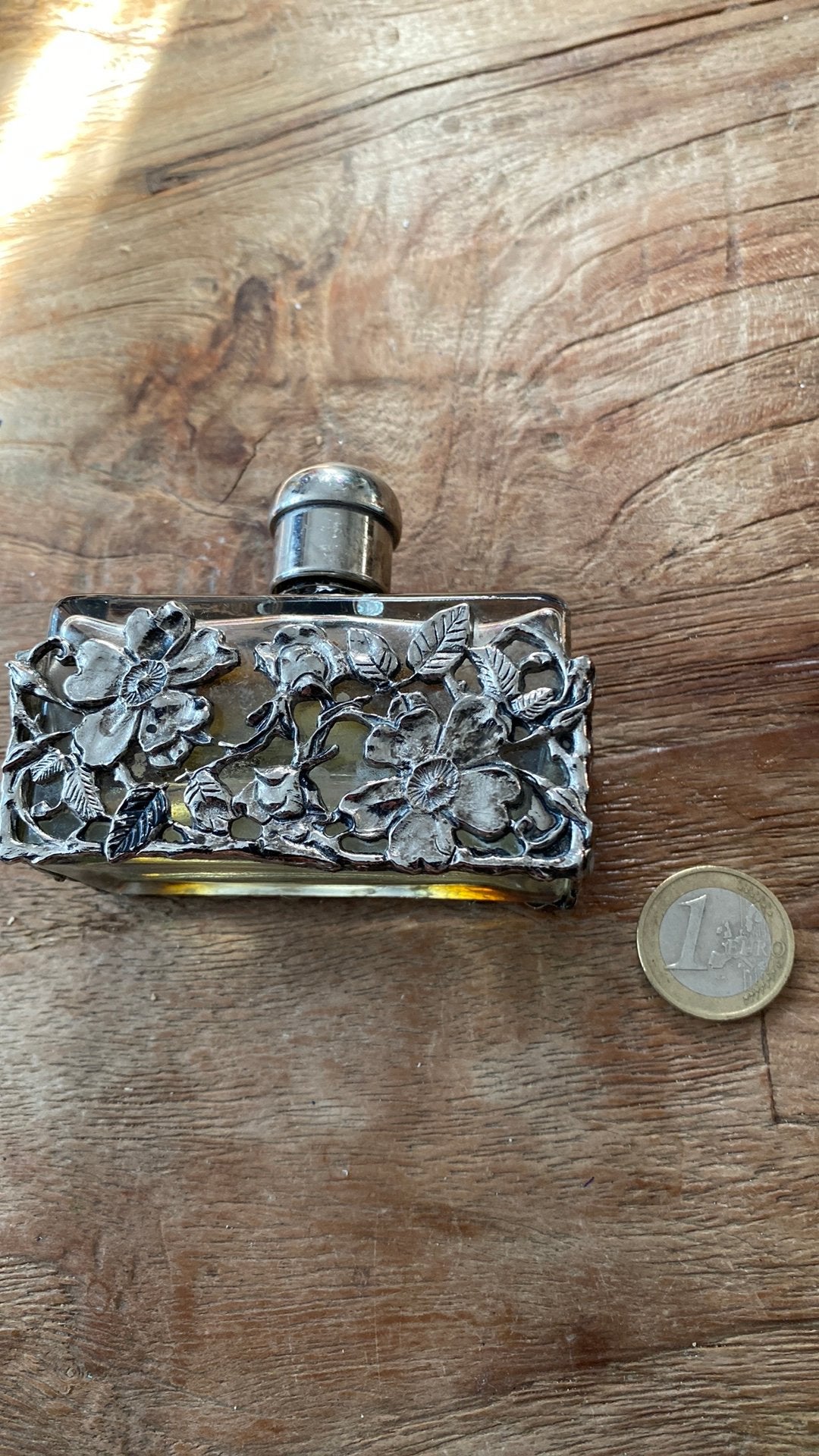 Vintage glazen parfumflesje in goede staat, Antiek en Kunst, Ophalen of Verzenden