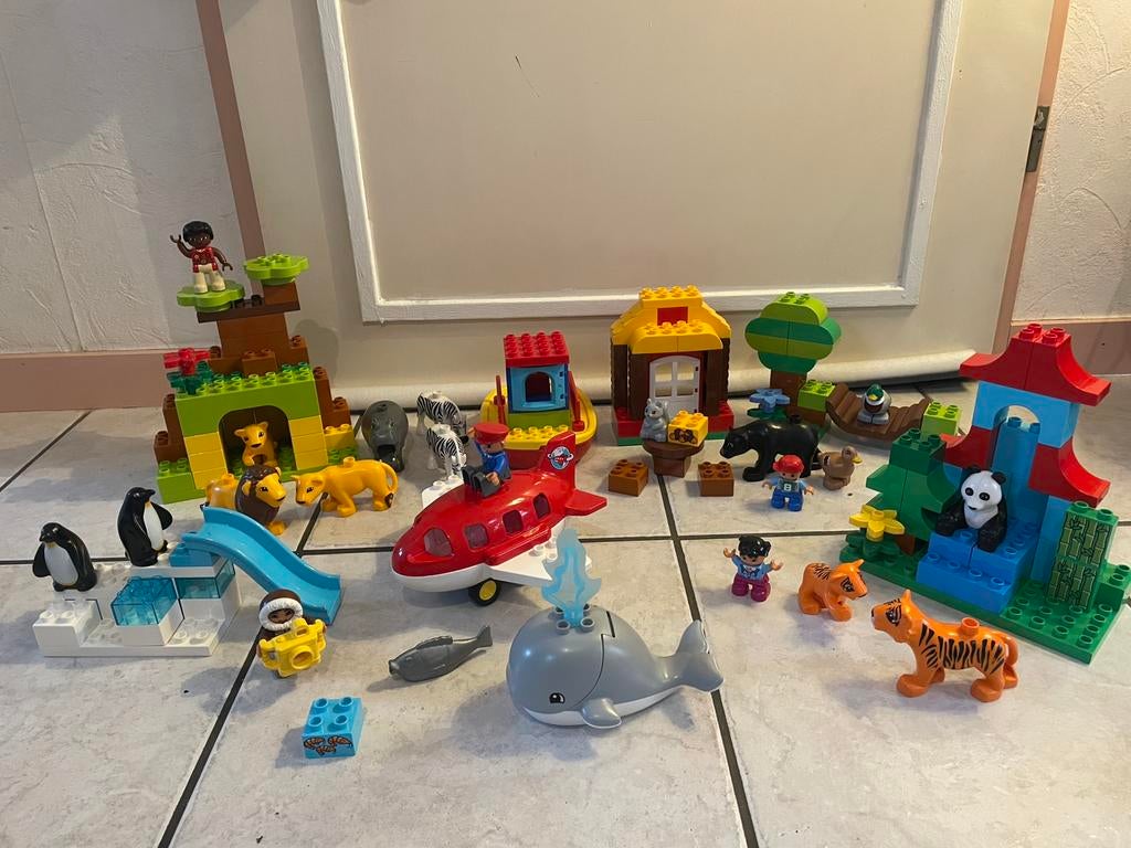 Duplo 10805 Ronde de Wereld+instructieboekje, Ophalen of Verzenden, Zo goed als nieuw, Compleet, Duplo