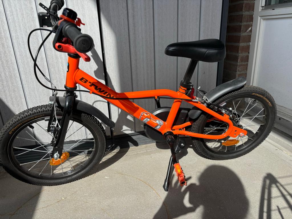 Jongensfiets BTWIN Robot 500 - 16 inch - Oranje, Minder dan 49 cm, Ophalen, Zo goed als nieuw, Overige merken
