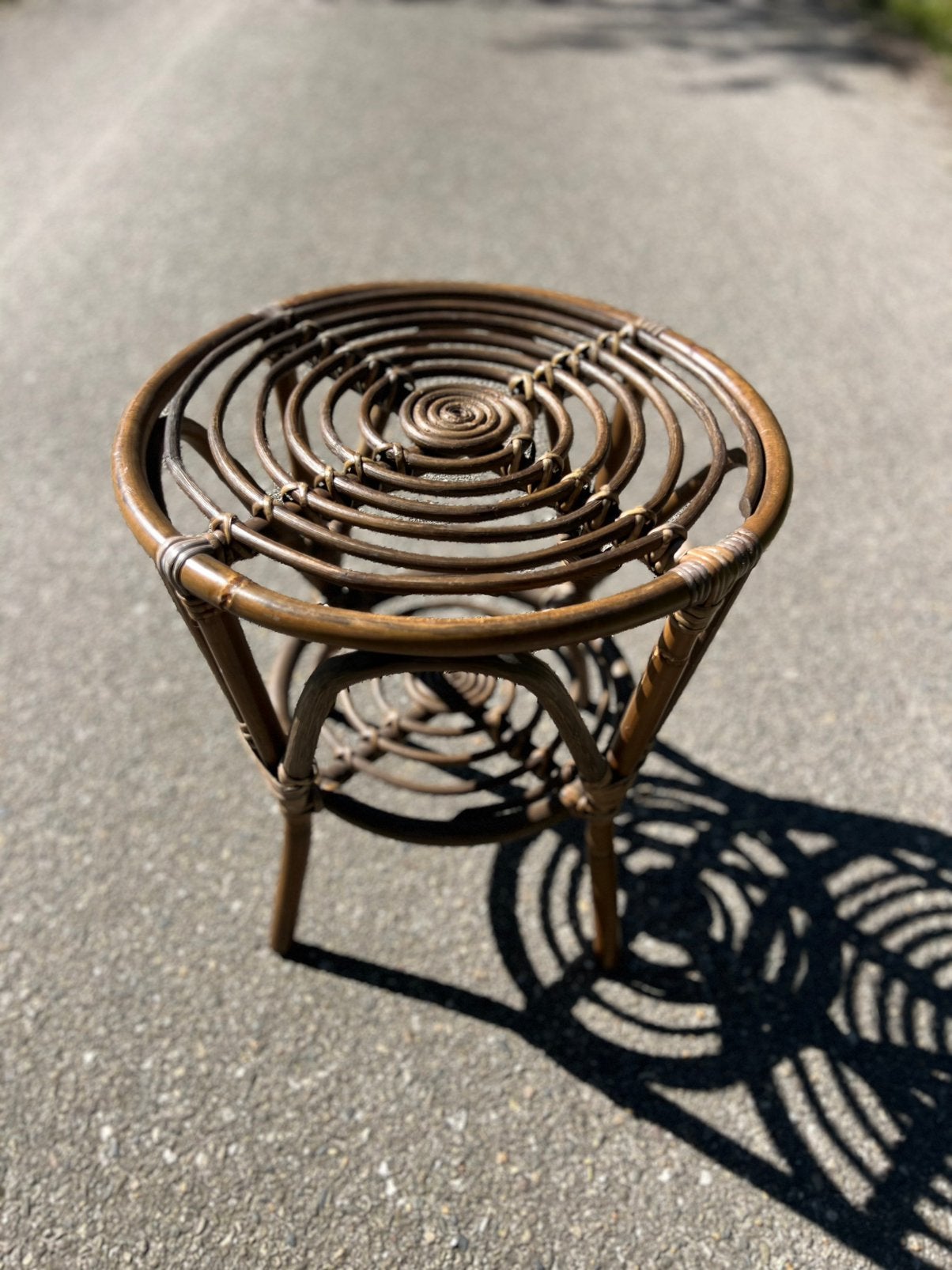 Vintage rotan design tafeltje, Ophalen of Verzenden