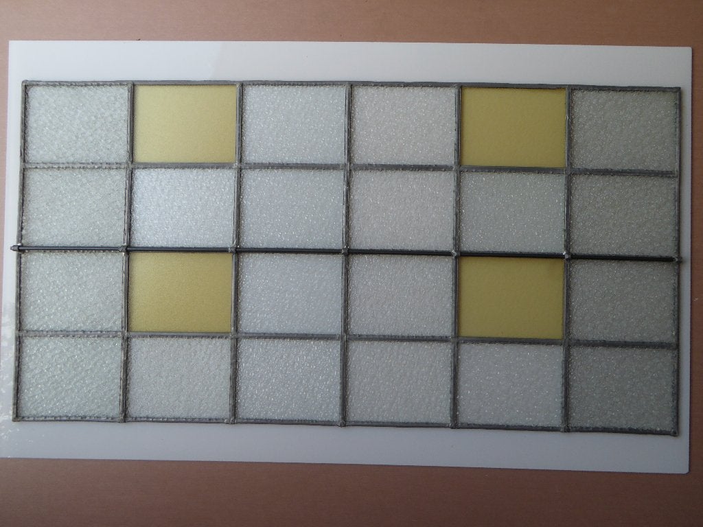 glas in lood raam, Doe-het-zelf en Verbouw, Glas en Ramen, Ophalen, Gebruikt, Minder dan 80 cm, Glas in lood
