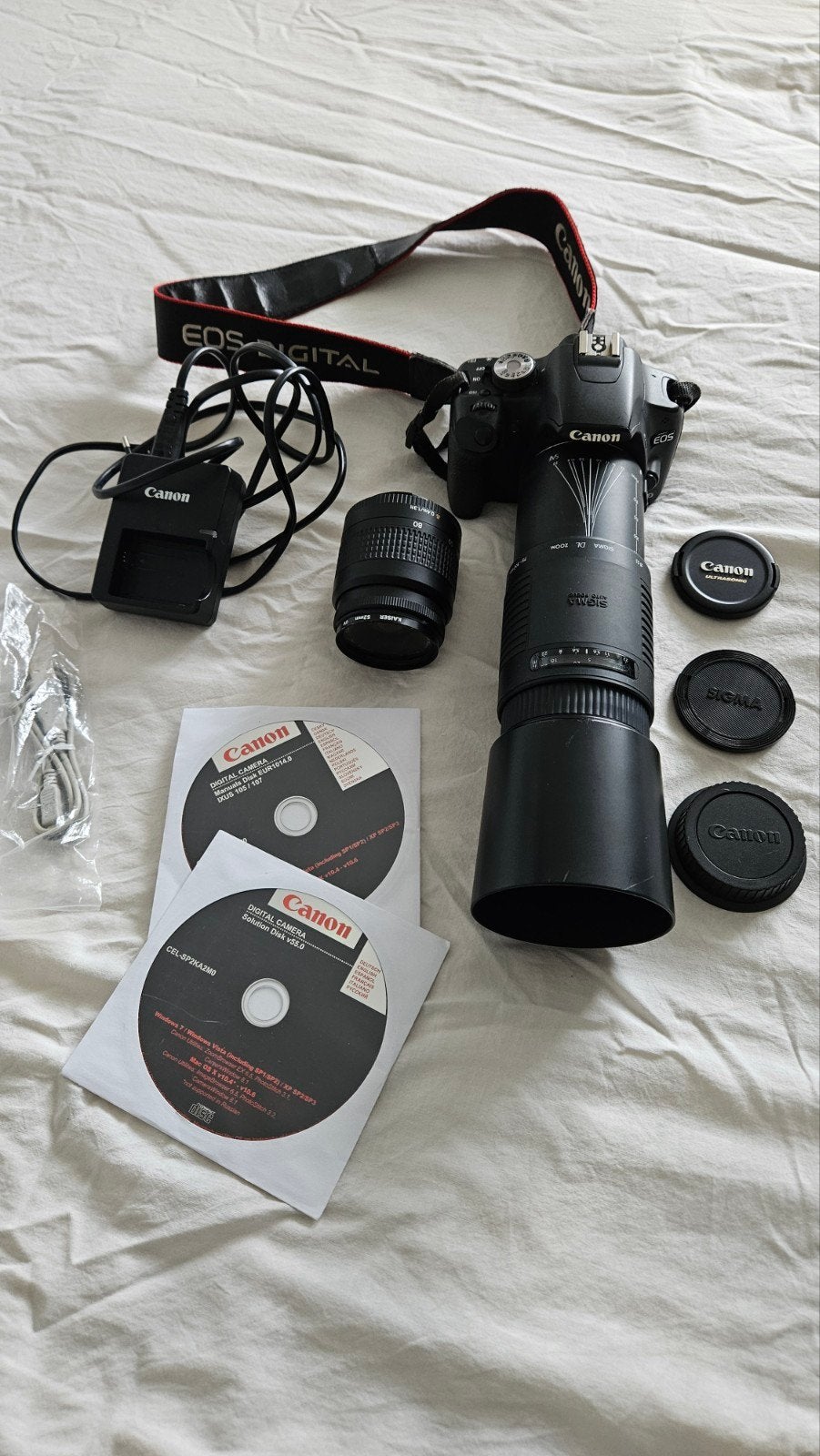 CANON EOS 500d compleet met 2 lenzen, Ophalen of Verzenden, Canon