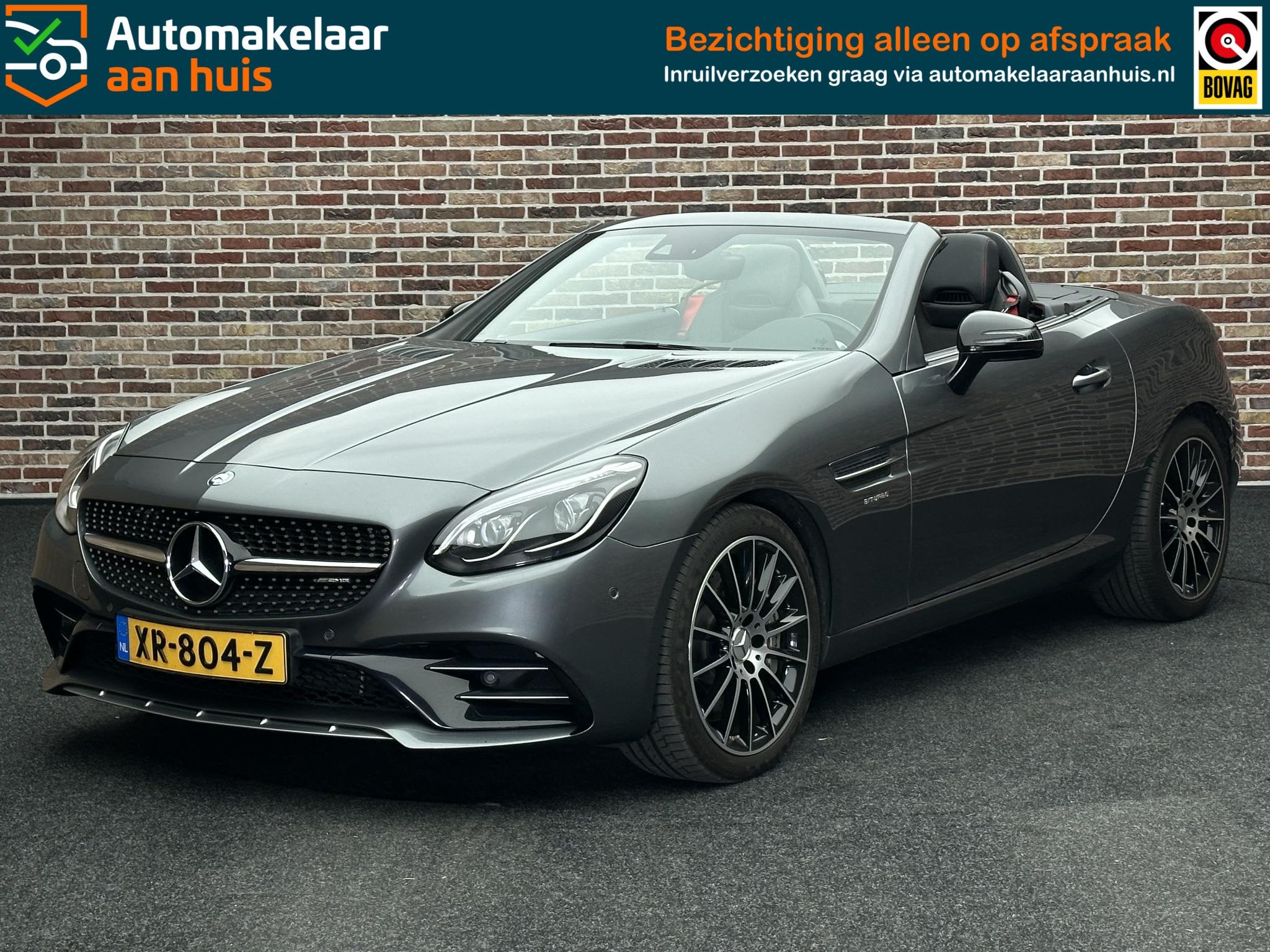 Mercedes-Benz SLC AMG 43 Roadster V6 Leer Led Navi, Auto's, Mercedes-Benz, Achterwielaandrijving, Gebruikt, Euro 6, Lichtsensor