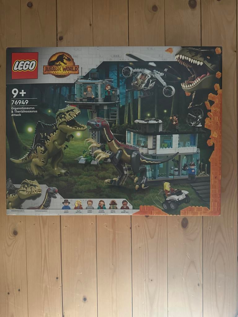 LEGO Jurassic World Giganotosaurus & Therizinosaurus Aanval, Jurassic World, Lego, Ophalen of Verzenden, Complete set