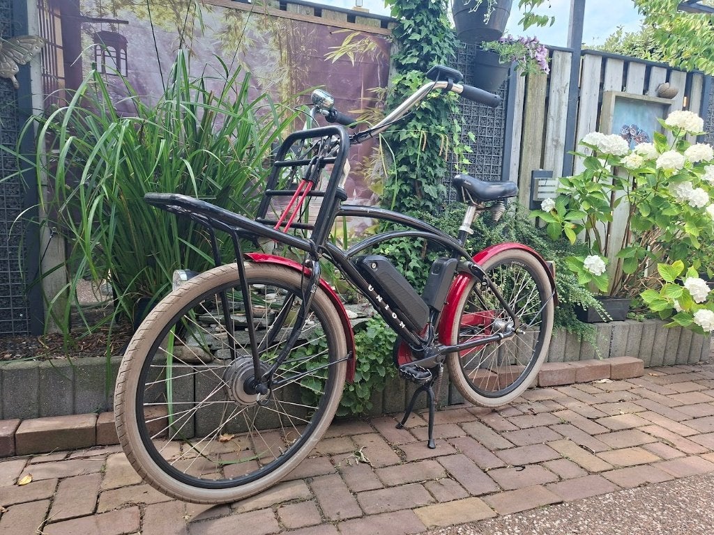 union raymond elec. fiets (transporter), Gebruikt, 47 tot 51 cm, 30 tot 50 km per accu, Ophalen