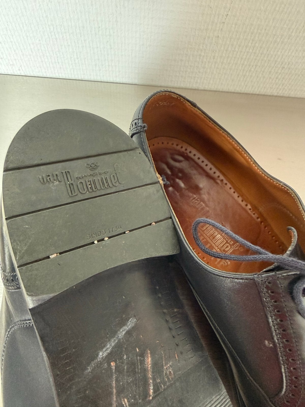 Van Bommel nette herenschoenen, maat 46 / 11G donkerblauw, Kleding | Heren, Schoenen, Ophalen of Verzenden, Gedragen, Blauw, Veterschoenen