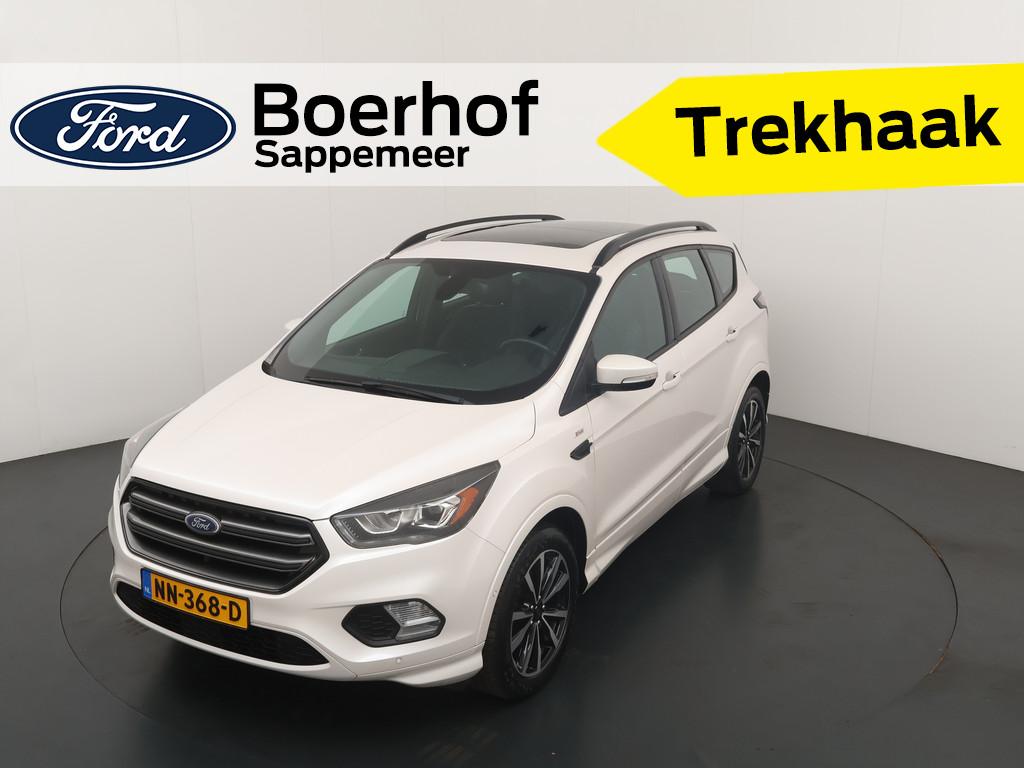 Ford Kuga 1.5 EcoBoost ST Line | Pano | Elek. Trekhaak | Sto, Auto's, 4 cilinders, Leder en Stof, Wit, Origineel Nederlands