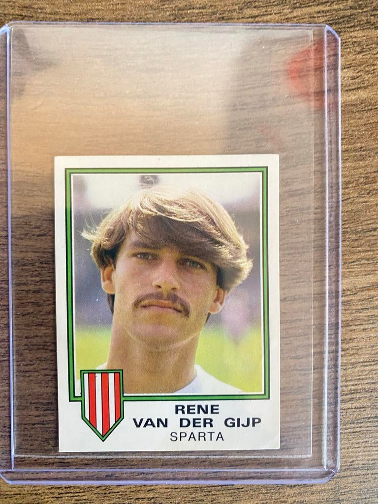 Panini Voetbal 81 - René van der Gijp (Sparta) - Perfecte st, Ophalen of Verzenden, Zo goed als nieuw, Sticker