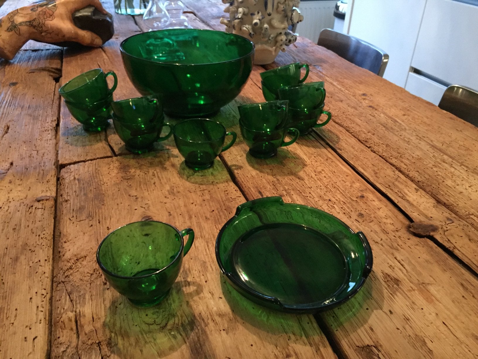 Groen glas, Ophalen, Zo goed als nieuw, Rond, Glas