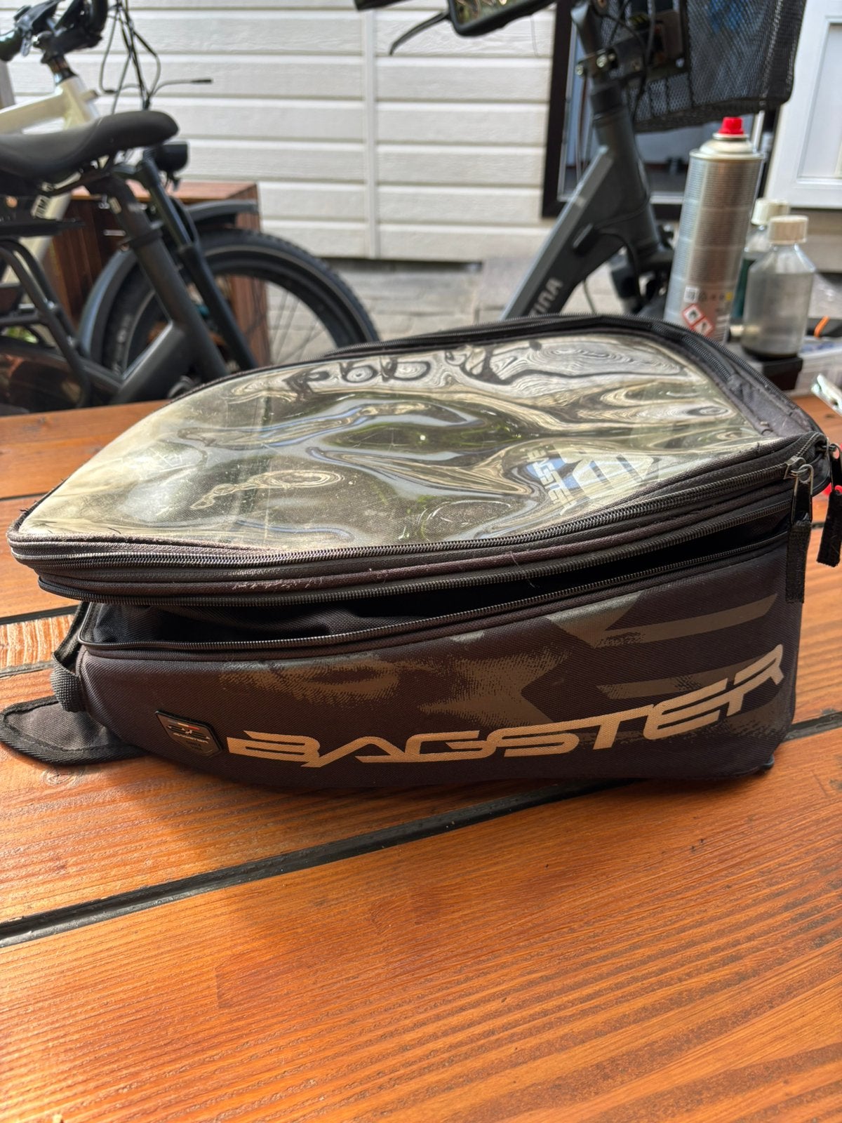 Bagster tanktas, Ophalen, Zo goed als nieuw