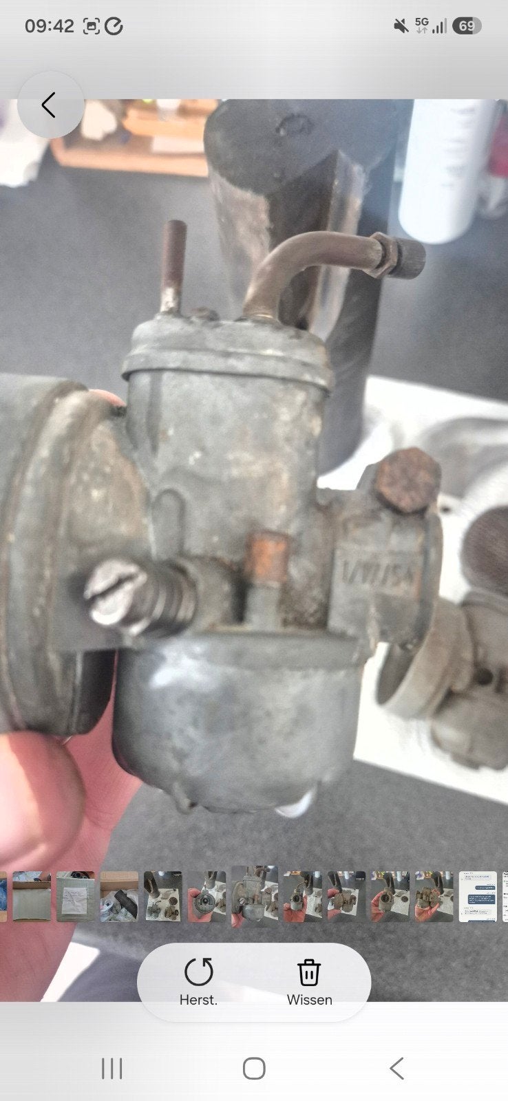 17mm bing kreidler 1 17 54, Ophalen, Carburateur