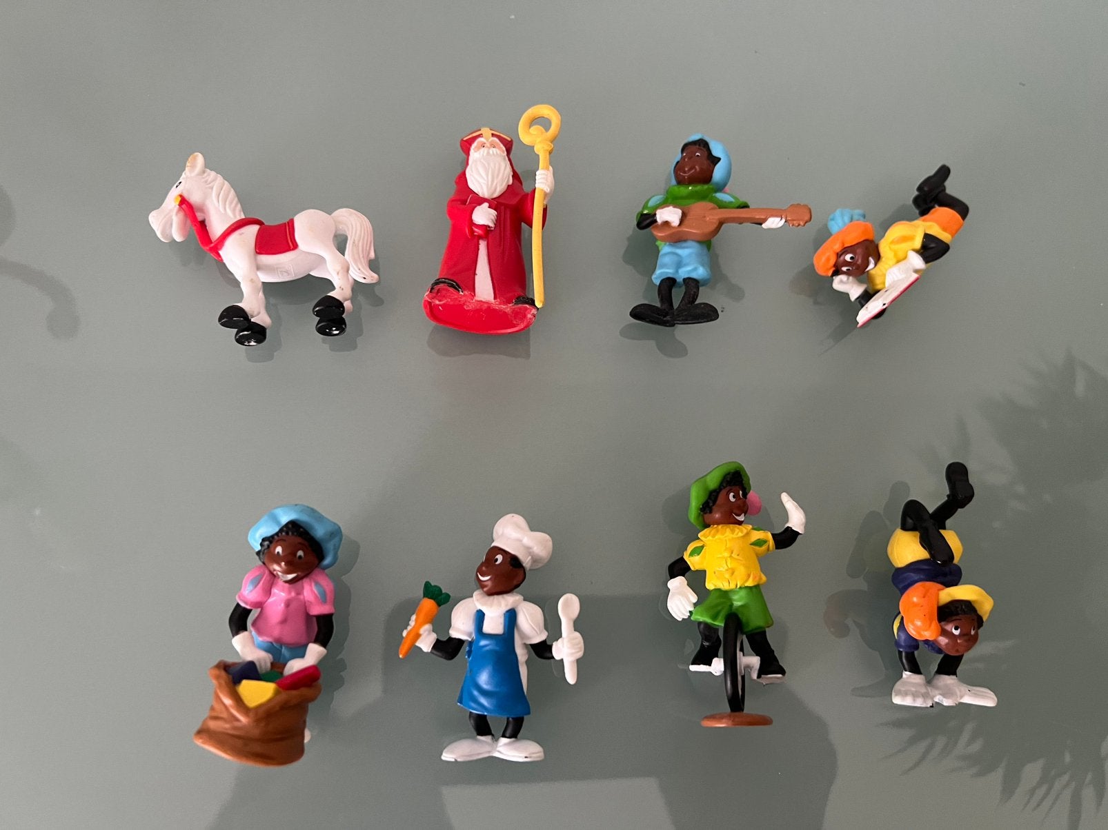 Sinterklaas en paard +6 zwartje pieten pietjes blokker, Verzamelen, Ophalen of Verzenden, Zo goed als nieuw