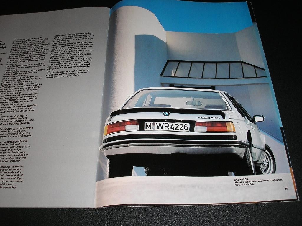 BMW 628 CSi/635 CSi, 1984/1985; Duits, Boeken, Auto's | Folders en Tijdschriften, Ophalen of Verzenden, Zo goed als nieuw, BMW